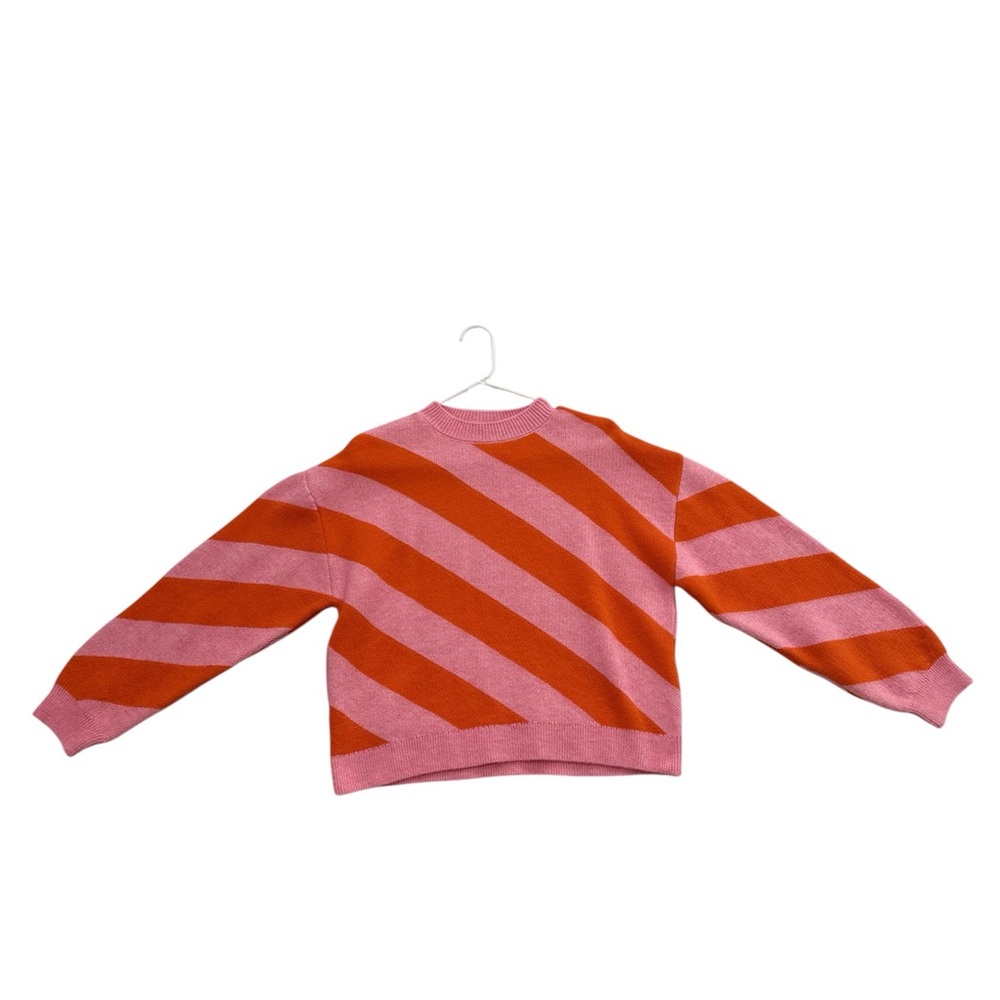 Striped Pink and Orange Women's Sweater